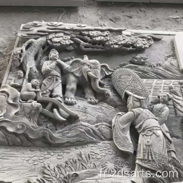 Relief en marbre d&#39;art asiatique personnalisé